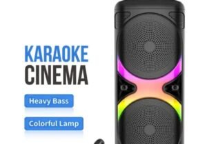 Parlante Karaoke abs 6202 doble altavoz 6.5 rgb con micrófono