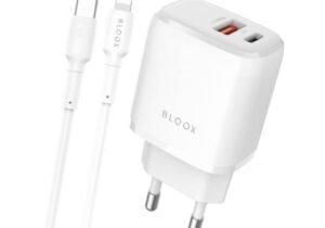 Cargador BLOOX A+C 3A Cable Tipo C a Lightning 30W